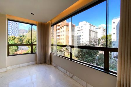 Varanda da Sala de apartamento à venda com 3 quartos, 180m² em Serra, Belo Horizonte