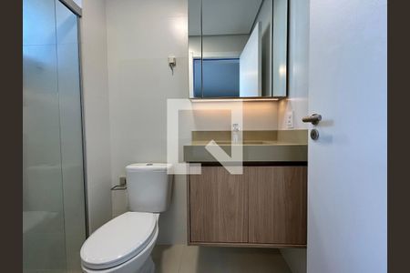 Banheiro suíte de apartamento para alugar com 1 quarto, 46m² em Santo Antonio de Lisboa, Florianópolis