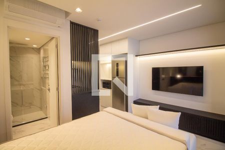 Sala / Quarto - Studio de kitnet/studio para alugar com 1 quarto, 30m² em Brooklin, São Paulo