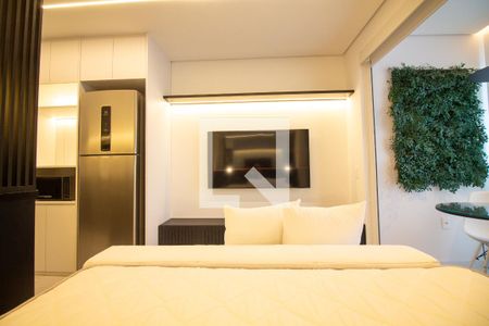Sala / Quarto - Studio de kitnet/studio para alugar com 1 quarto, 30m² em Brooklin, São Paulo