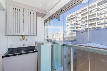 Varanda de kitnet/studio para alugar com 1 quarto, 32m² em Santo Amaro, São Paulo
