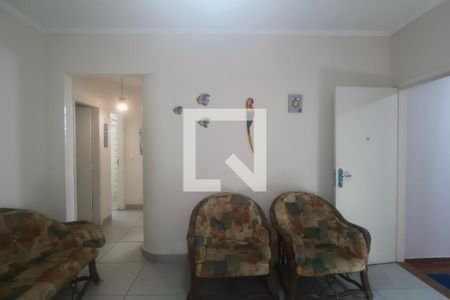 Sala de apartamento para alugar com 1 quarto, 55m² em Jardim Ana Maria, Guarujá