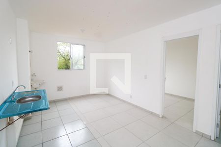 Sala/Cozinha de apartamento para alugar com 1 quarto, 48m² em Ana Maria, Santo André
