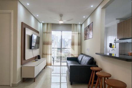 Sala de apartamento para alugar com 2 quartos, 54m² em Vila Assuncao, Praia Grande