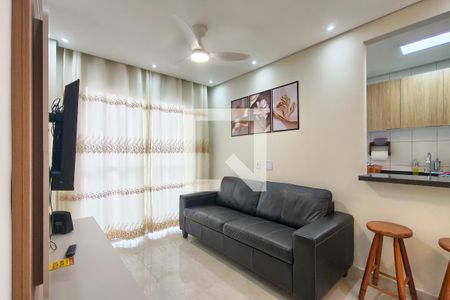 Sala de apartamento para alugar com 2 quartos, 54m² em Vila Assuncao, Praia Grande