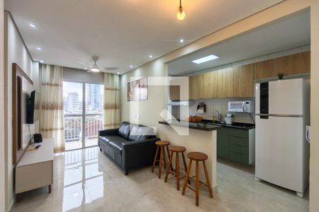 Sala de apartamento para alugar com 2 quartos, 54m² em Vila Assuncao, Praia Grande