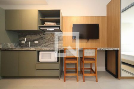 Sala/Cozinha de kitnet/studio à venda com 1 quarto, 30m² em Jardim Paulista, São Paulo