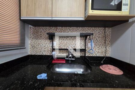 Cozinha de kitnet/studio para alugar com 1 quarto, 40m² em Nova Mirim, Praia Grande