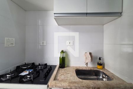 Sala/cozinha de apartamento para alugar com 1 quarto, 22m² em Cidade Ocian, Praia Grande