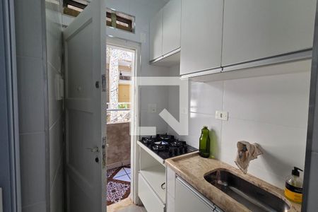 Sala/cozinha de apartamento para alugar com 1 quarto, 22m² em Cidade Ocian, Praia Grande