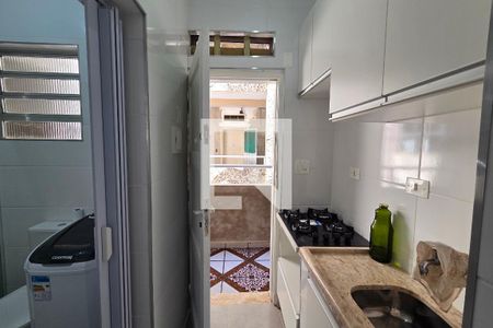 Sala/cozinha de apartamento para alugar com 1 quarto, 22m² em Cidade Ocian, Praia Grande