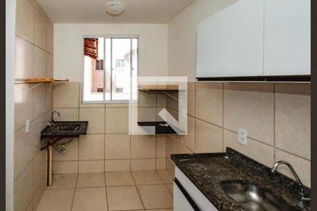 Cozinha de apartamento para alugar com 2 quartos, 52m² em Alphaville Vespasiano, Vespasiano