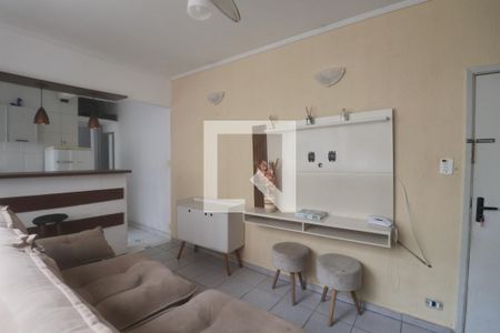 Sala de apartamento para alugar com 1 quarto, 40m² em Centro, Guarujá