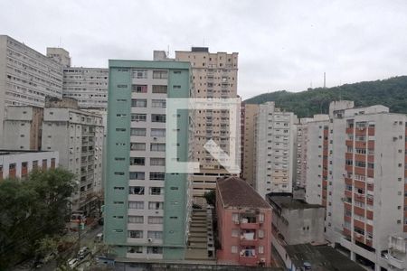 Vista do Quarto e Sala de kitnet/studio para alugar com 1 quarto, 30m² em José Menino, Santos