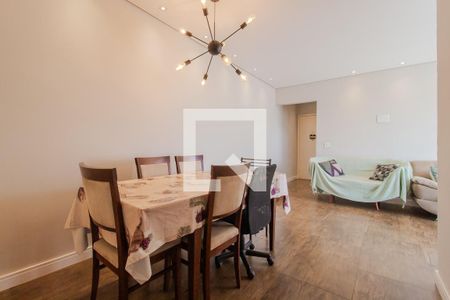 Sala/Sala de jantar de apartamento à venda com 3 quartos, 83m² em Jardim Pilar, Mauá