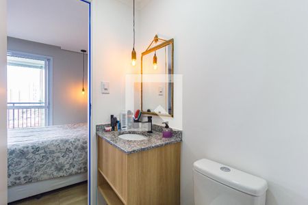 Banheiro de kitnet/studio para alugar com 1 quarto, 29m² em Belenzinho, São Paulo