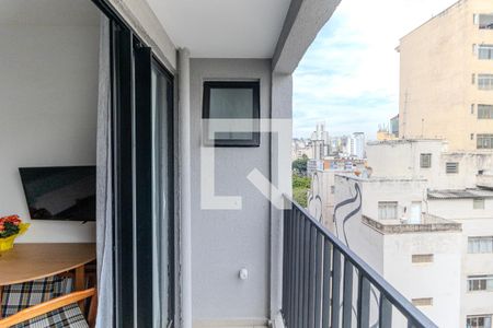 Varanda de kitnet/studio para alugar com 1 quarto, 24m² em Campos Elíseos, São Paulo