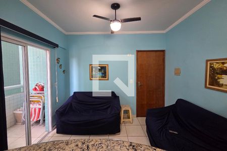 Sala de apartamento para alugar com 1 quarto, 40m² em Boqueirão, Praia Grande