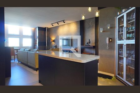 Cozinha e sala de apartamento para alugar com 3 quartos, 105m² em Petrópolis, Porto Alegre
