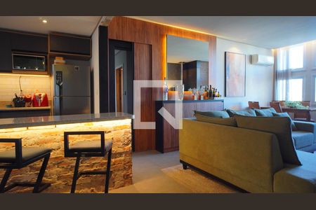 Sala e cozinha de apartamento para alugar com 3 quartos, 105m² em Petrópolis, Porto Alegre