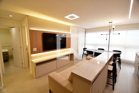 Sala de apartamento para alugar com 2 quartos, 64m² em Nova Campinas, Campinas
