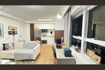 Sala de apartamento para alugar com 1 quarto, 40m² em Brooklin Paulista, São Paulo