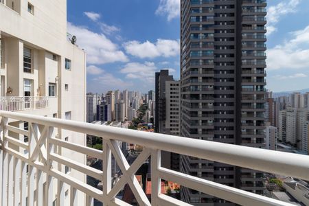 Sacada da Sala de apartamento à venda com 1 quarto, 56m² em Perdizes, São Paulo