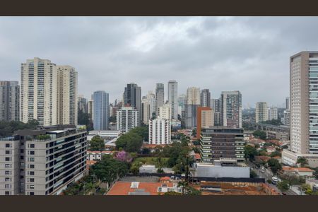 Vista da Sacada de kitnet/studio à venda com 1 quarto, 43m² em Brooklin Paulista, São Paulo