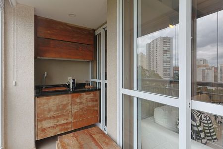Varanda da Sala de kitnet/studio à venda com 1 quarto, 38m² em Vila Andrade, São Paulo