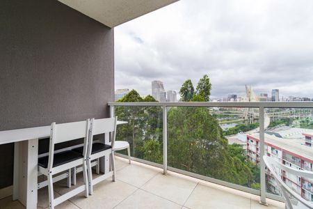Studio à venda com 35m², 1 quarto e 1 vagaVaranda