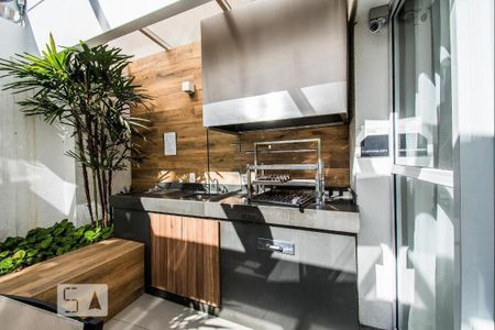 Studio à venda com 33m², 1 quarto e 1 vagaChurrasqueira