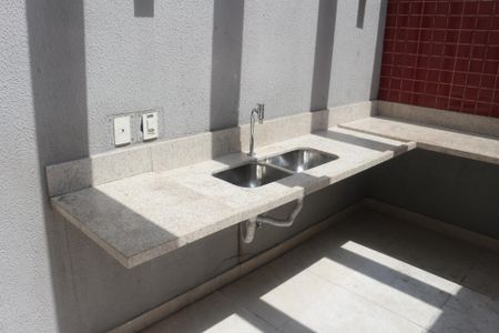 Área comum - Churrasqueira de kitnet/studio para alugar com 1 quarto, 36m² em Santa Paula, São Caetano do Sul