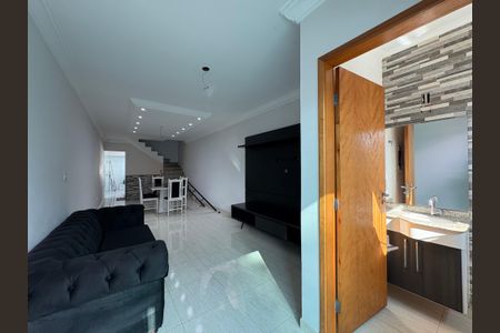 Sala de casa à venda com 3 quartos, 137m² em Vila Alzira, Santo André