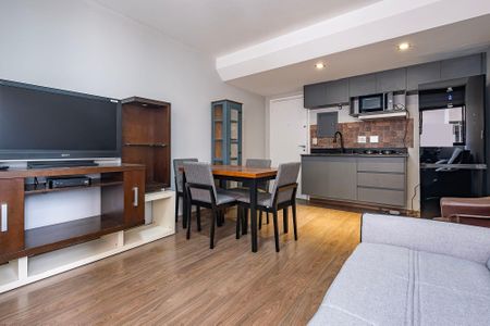 Sala/Cozinha de apartamento para alugar com 1 quarto, 58m² em Jardim Paulista, São Paulo
