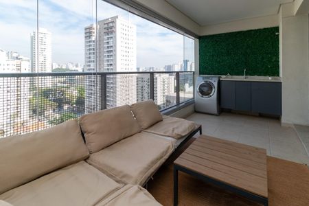 Varanda da Sala de apartamento para alugar com 1 quarto, 50m² em Barra Funda, São Paulo