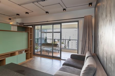 Sala de apartamento para alugar com 1 quarto, 50m² em Barra Funda, São Paulo