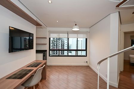 Apartamento para alugar com 90m², 1 quarto e 2 vagasSala