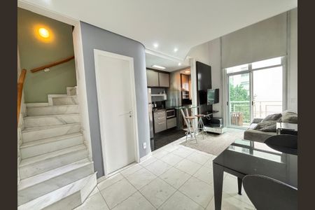 Sala/Cozinha de apartamento para alugar com 1 quarto, 52m² em Vila Olímpia, São Paulo