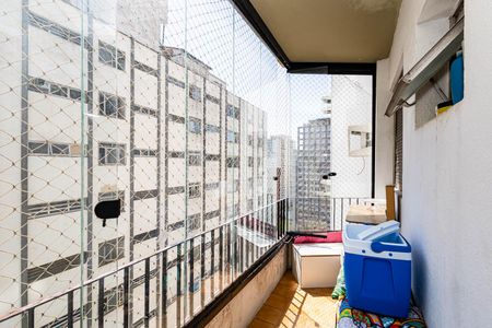 Sacada da Sala de apartamento à venda com 1 quarto, 40m² em Bela Vista, São Paulo