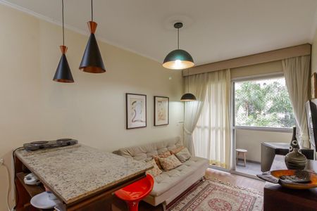 Sala de apartamento para alugar com 1 quarto, 40m² em Moema, São Paulo