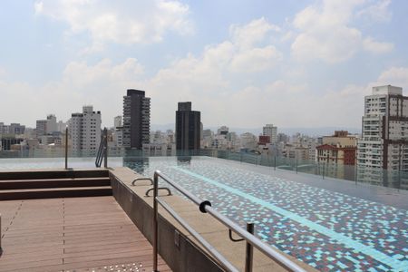 Studio à venda com 35m², 1 quarto e 1 vagaPiscina