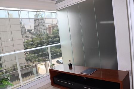 Studio à venda com 35m², 1 quarto e 1 vagaVaranda