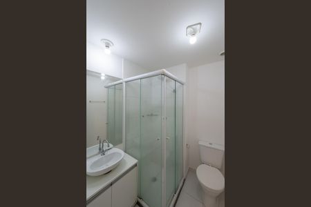 Banheiro Social de kitnet/studio para alugar com 1 quarto, 28m² em Mirandópolis, São Paulo