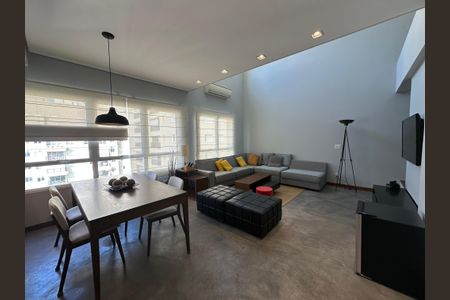 Sala de apartamento para alugar com 1 quarto, 78m² em Alphaville Conde Ii, Barueri