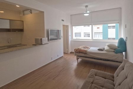 Quarto e Sala de kitnet/studio para alugar com 1 quarto, 31m² em Gonzaga, Santos