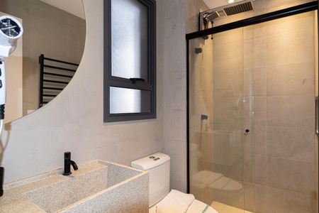 Studio para alugar com 23m², 1 quarto e sem vaga Studio para alugar com 23m², 1 quarto e sem vagaBanheiro