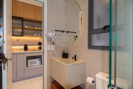 Studio para alugar com 23m², 1 quarto e sem vaga Studio para alugar com 23m², 1 quarto e sem vagaBanheiro