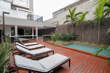 Área Comum - Piscina de kitnet/studio para alugar com 1 quarto, 30m² em Pinheiros, São Paulo