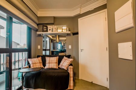 Sala de apartamento para alugar com 1 quarto, 51m² em Vila Valparaíso, Santo André