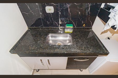Detalhe - Cozinha de kitnet/studio para alugar com 1 quarto, 22m² em Vila Regente Feijó, São Paulo